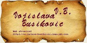 Vojislava Bušiković vizit kartica